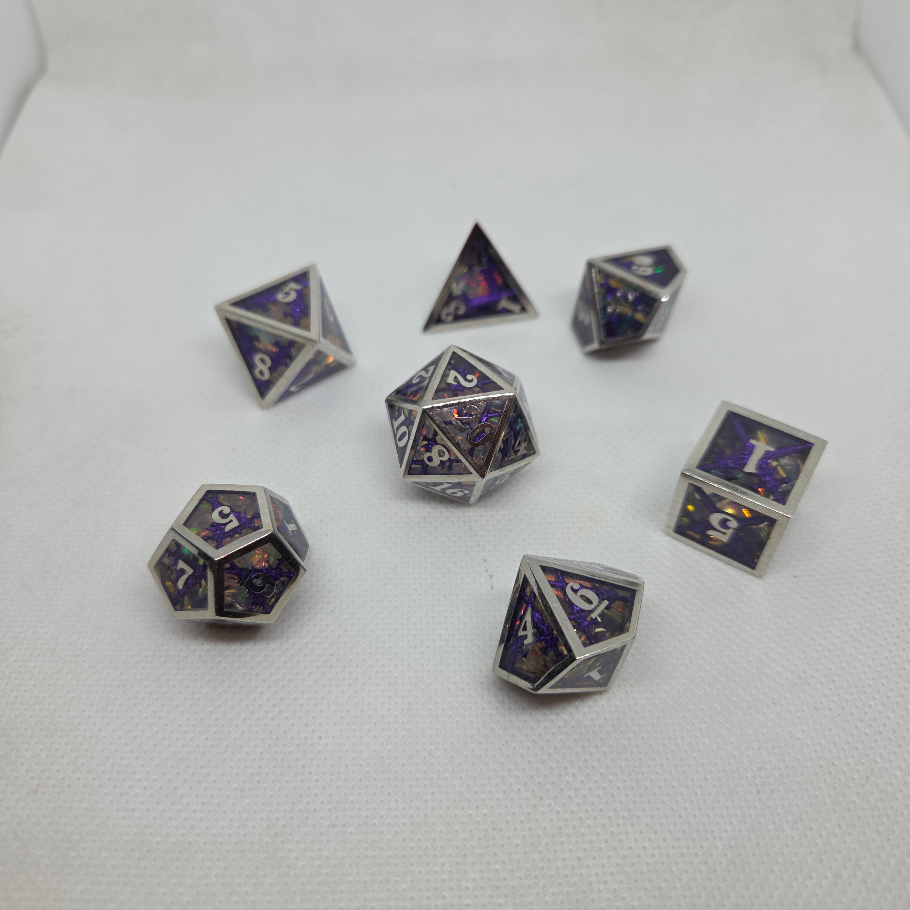 Sharp Edge Metal & Resin Dice: Purple Sword