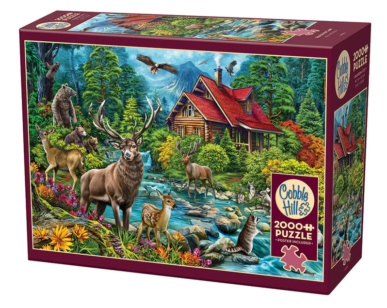 Puzzle : Cabane au toit rouge de 2000 pièces