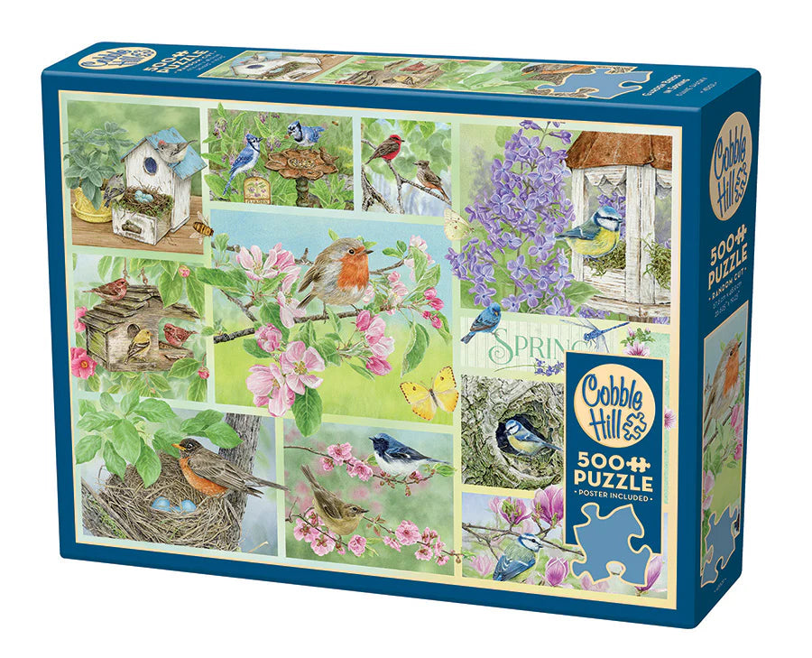 Puzzle : 500 oiseaux de jardin au printemps