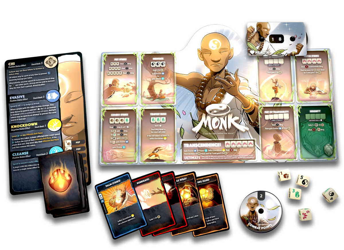 Dice Throne - Saison Un - Moine contre Paladin