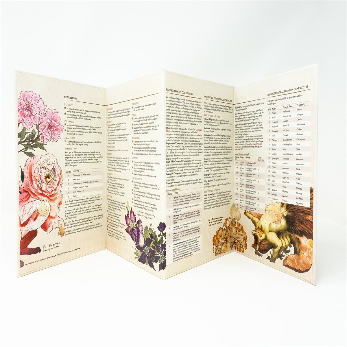 The Field Guide to Floral Dragons: GM Screen