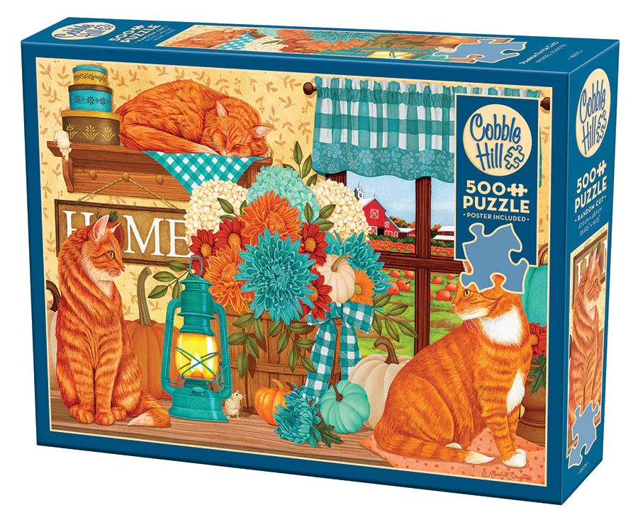 Puzzle : 500 chats citrouilles