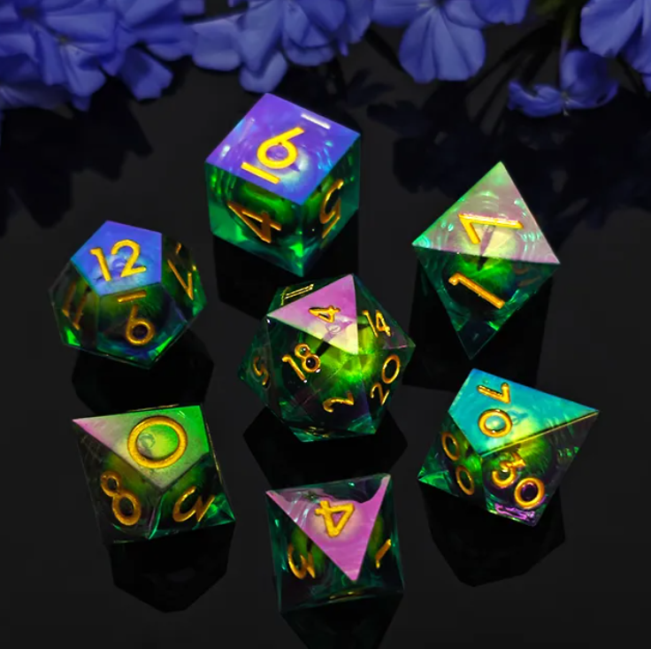 Sharp Edge Eyeball Dice: Demon Green