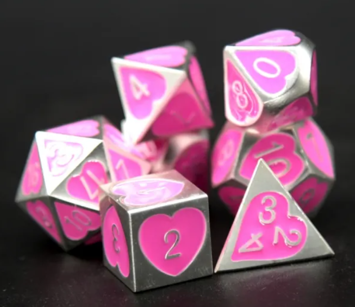 Heart Metal Dice: Purple