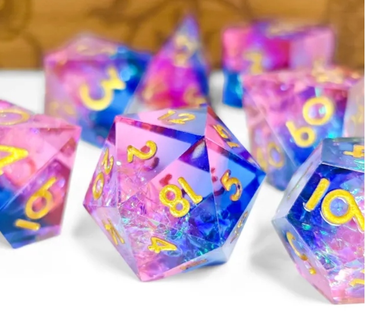 Sharp Edge Resin Dice: Pastel Dream