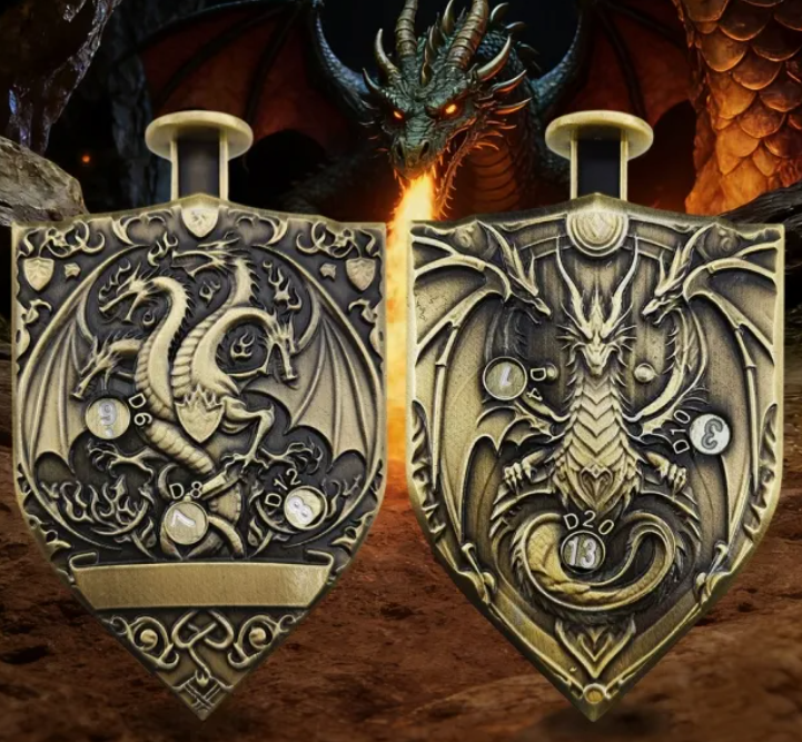 Rolling Metal Dice: Gold