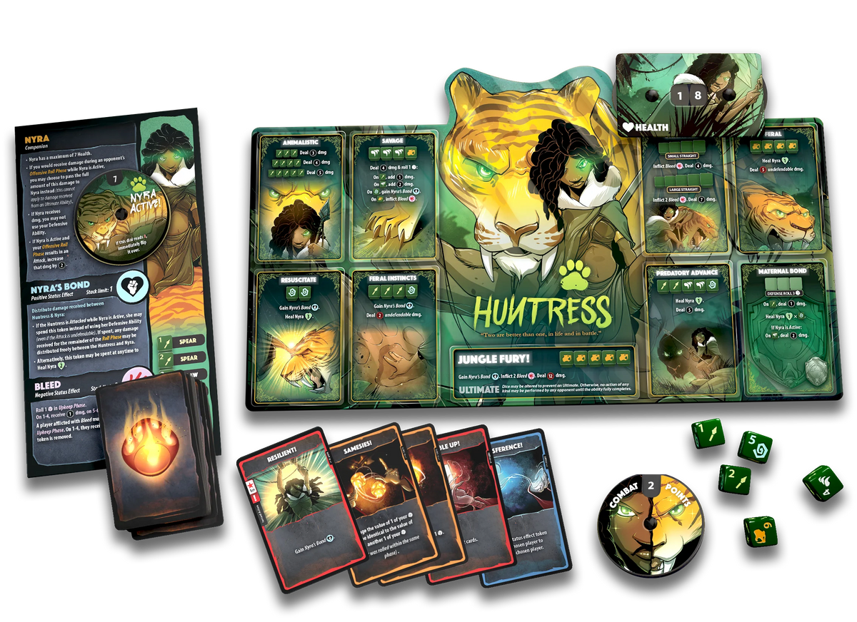 Dice Throne Saison Deux - Tacticienne contre Chasseresse