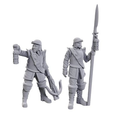 Figurines non peintes WizKids Deep Cuts : Vague 23 : Gardes-routes homme et femme