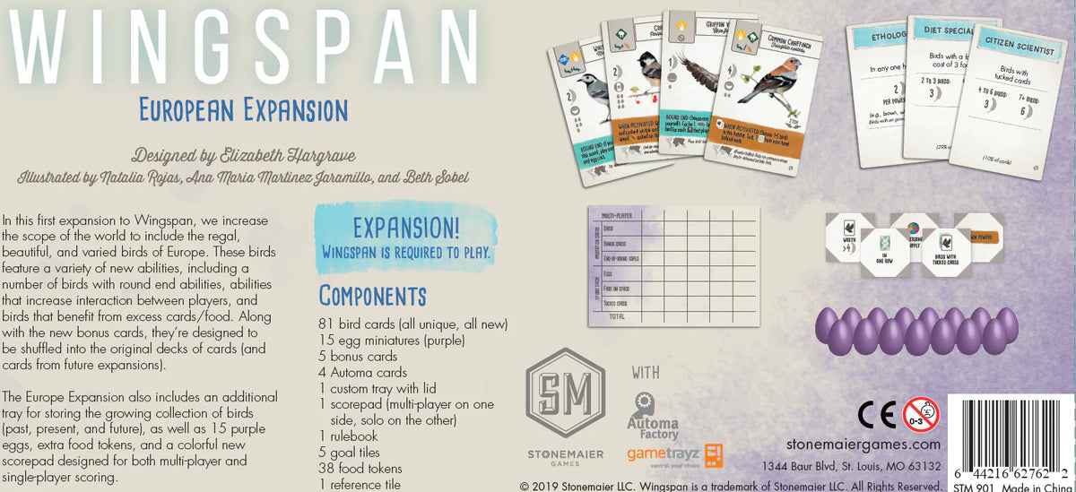 Wingspan : Extension européenne