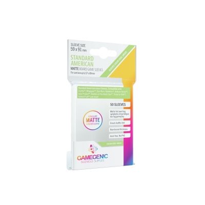 Sleeves: Gamegenic Matte Standard American-Sized Boardgame (50)