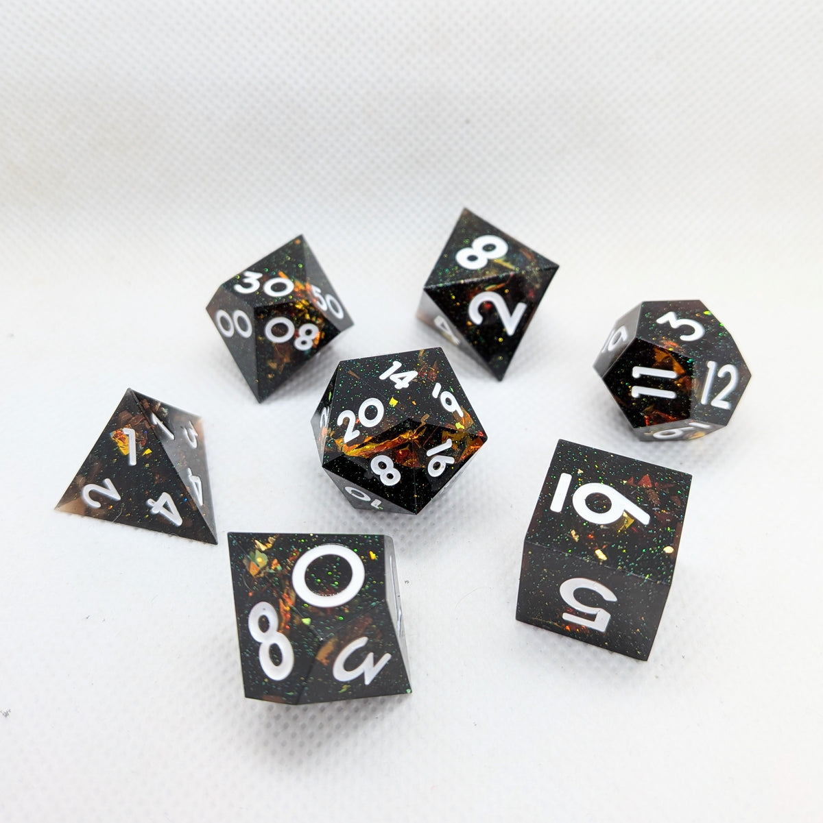 Sharp Edge Resin Dice: Gold Dust