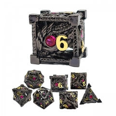 Dés métalliques creux : Gemme de dragon mystique