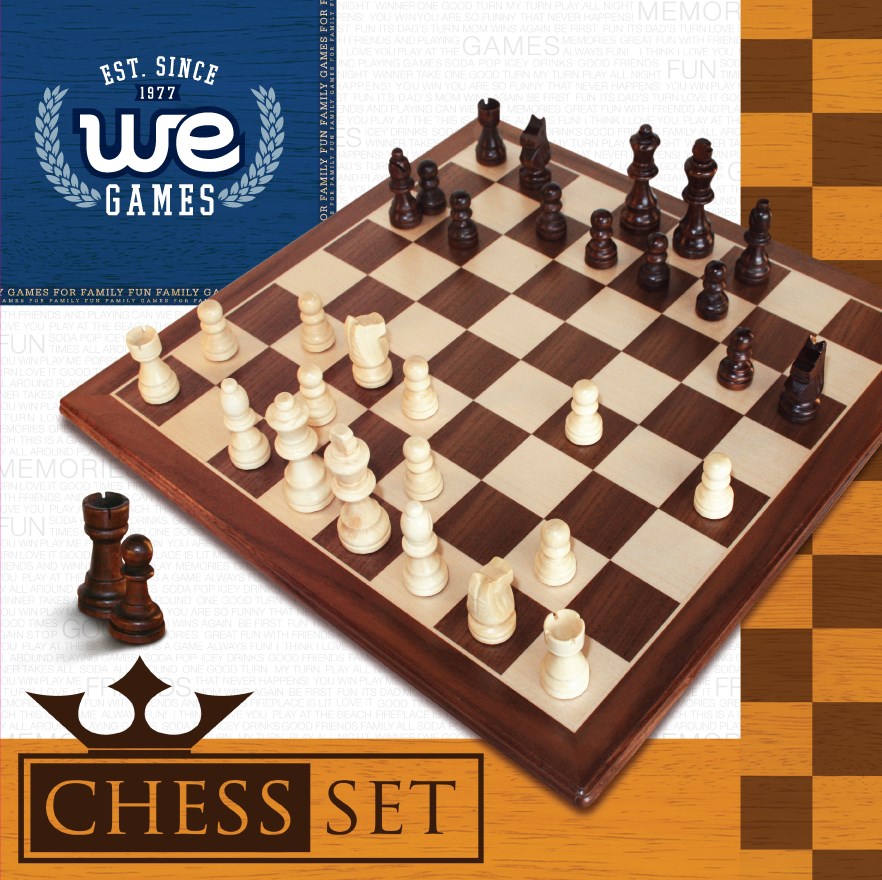 Chess Set: 12" Walnut Wood Staunton