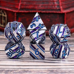 Striped Metal Dice - Guardian