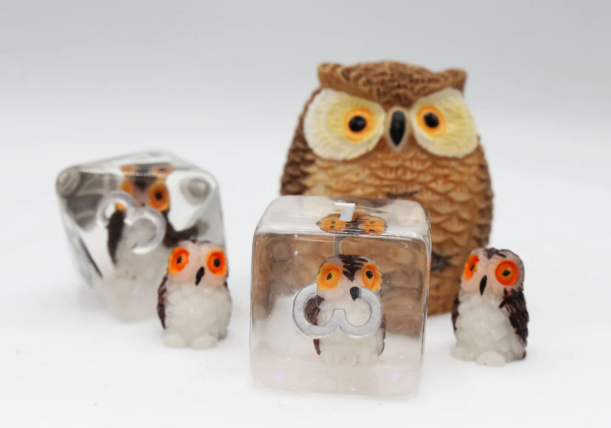 Jeu de dés de JDR « Le Hibou Sage »