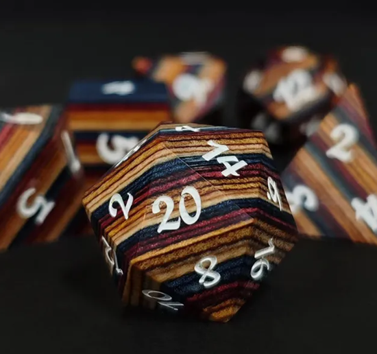 Wood Dice: Rainbow Light
