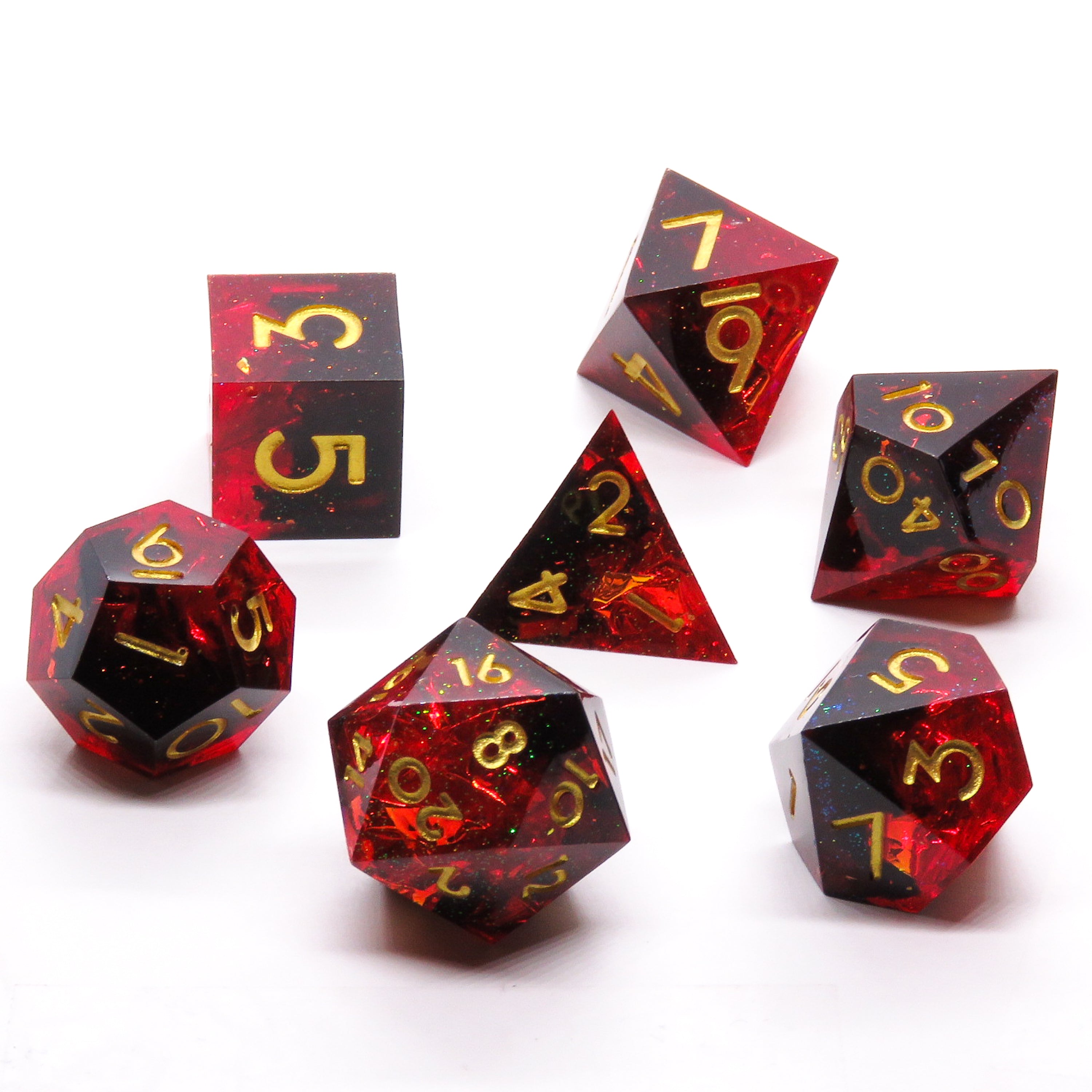 Sharp Edge Resin Dice: Burning Embers