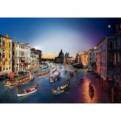 Puzzle : 1000 Stephen Wilkes : Regata Storica, Venise, du jour à la nuit