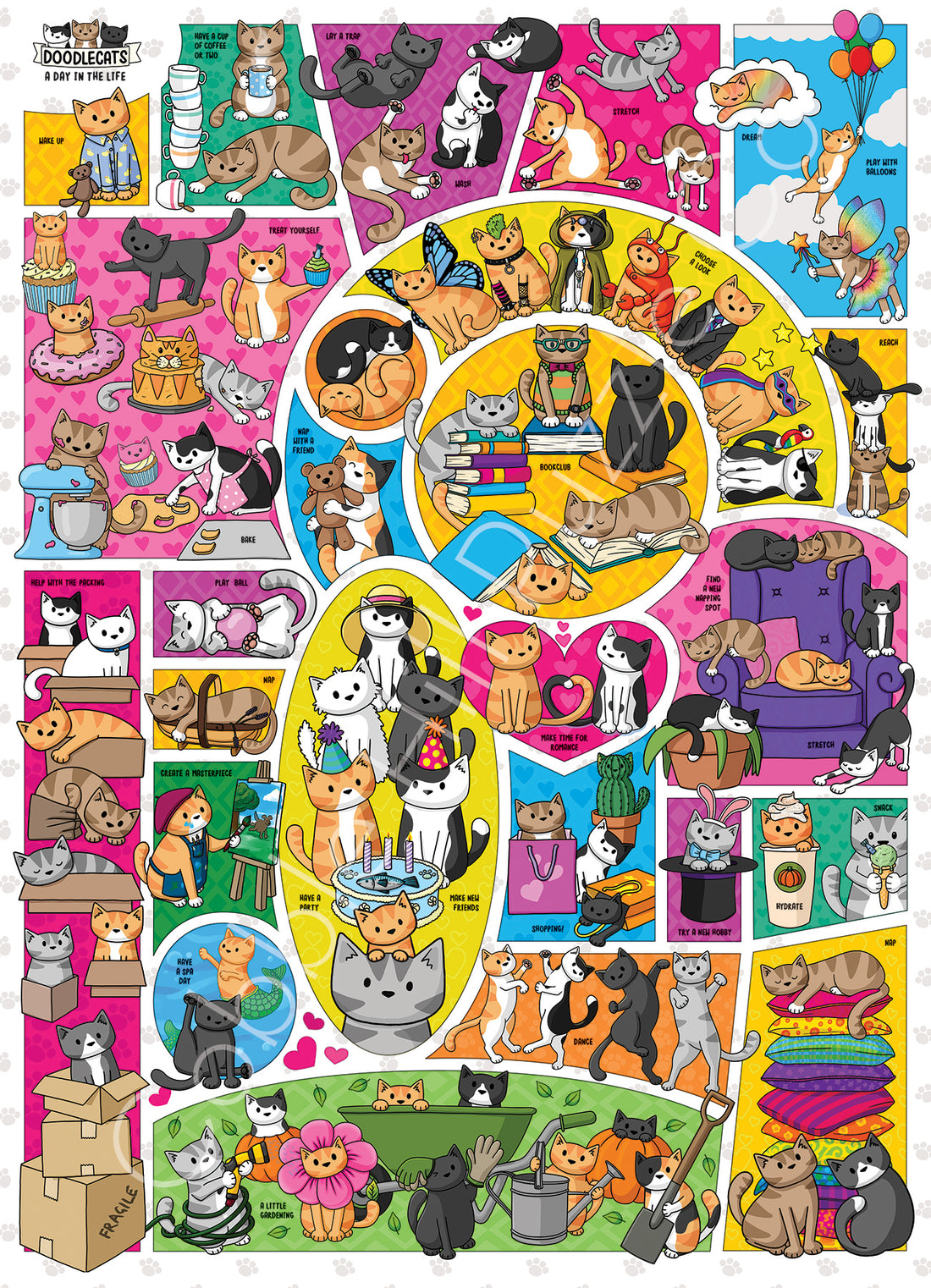 Table Top Cafe Puzzle: 1000 Doodlecats