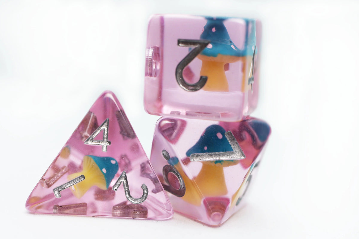 Set de dés RPG Champignon Bleu