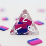 Table Top Cafe Bisexual Flag RPG Dice Set