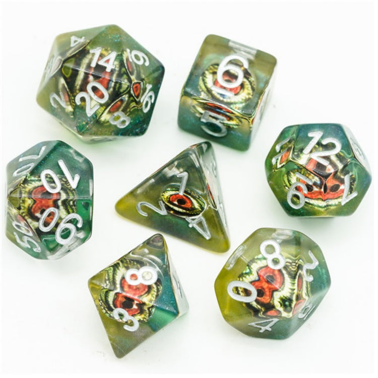 Table Top Cafe Reptilian Eye RPG Dice Set