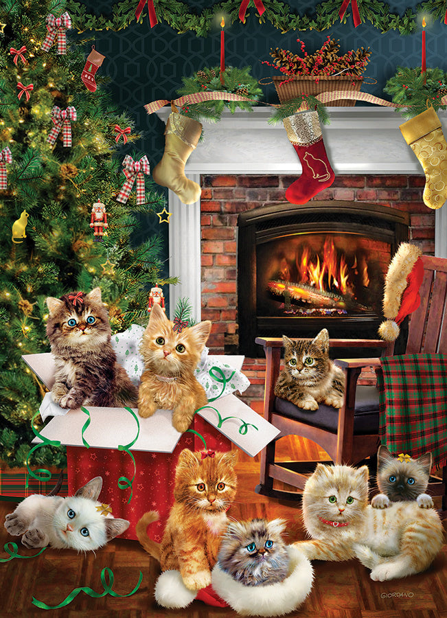 Table Top Cafe Puzzle: 1000 Christmas Kittens