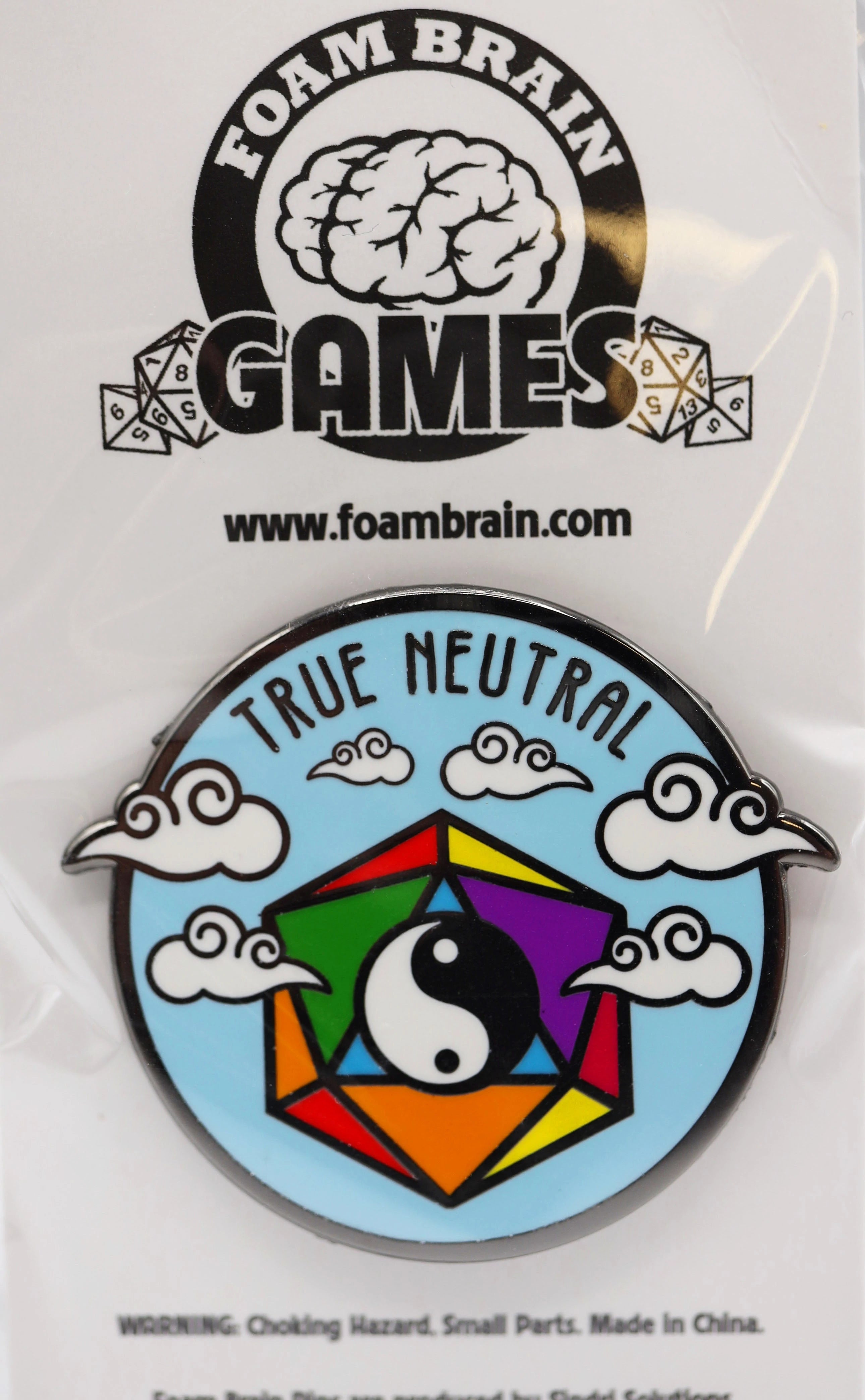 Pride Flag Alignment Pin: Rainbow - True Neutral