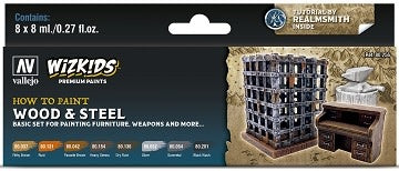 Table Top Cafe Vallejo: Wizkids Premium Paint Set Wood and Steel