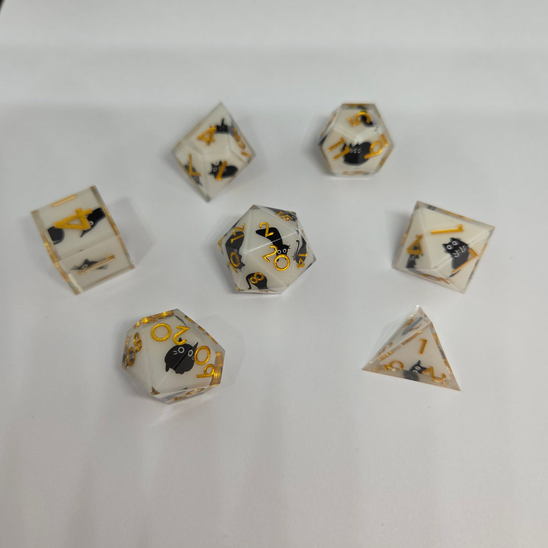 Sharp Edge Resin Dice: Black Cat