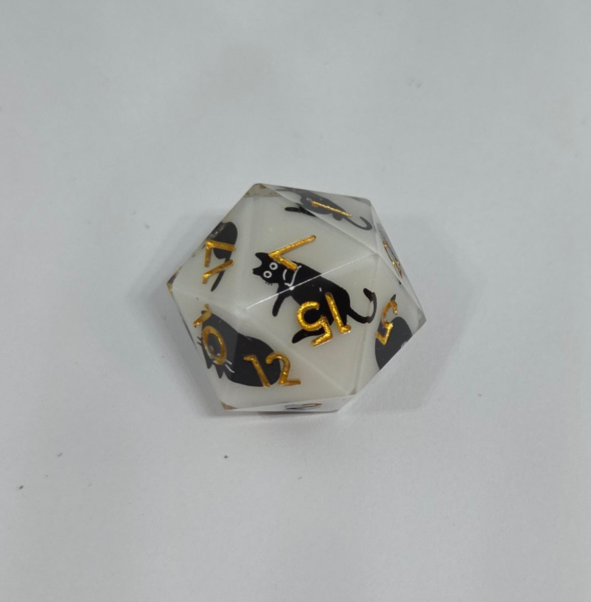 Sharp Edge Resin Dice: Black Cat