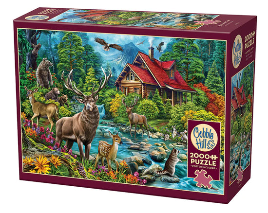 Puzzle: 2000 Red-Roofed Cabin