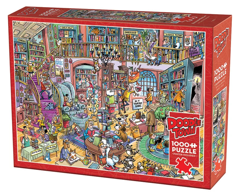 Puzzle: 1000 DoodleTown: Bookshop Bedlam