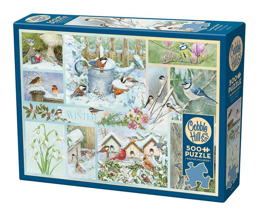 Puzzle : 500 Oiseaux de jardin en hiver