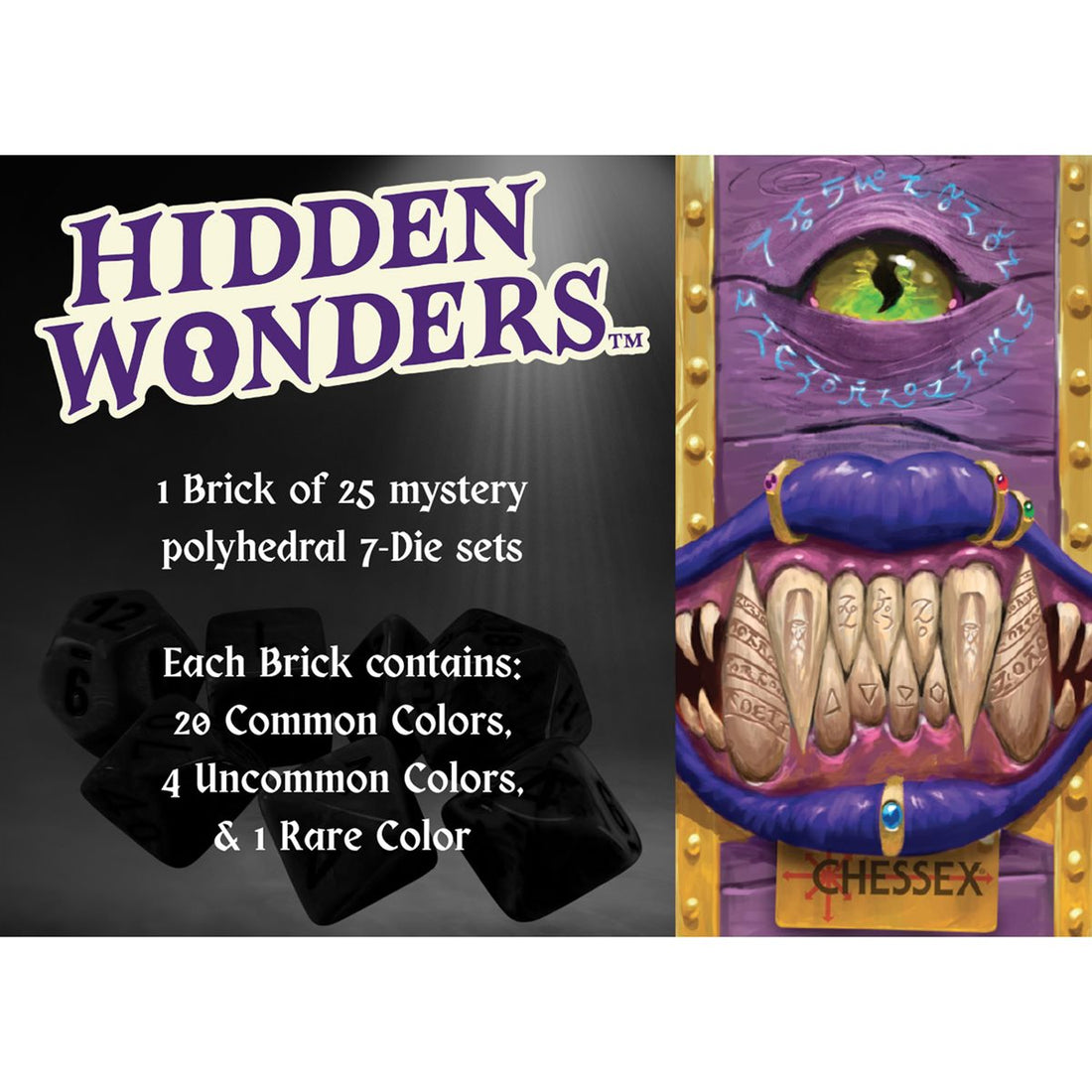 Chessex Dice: 7 pc: Hidden Wonders