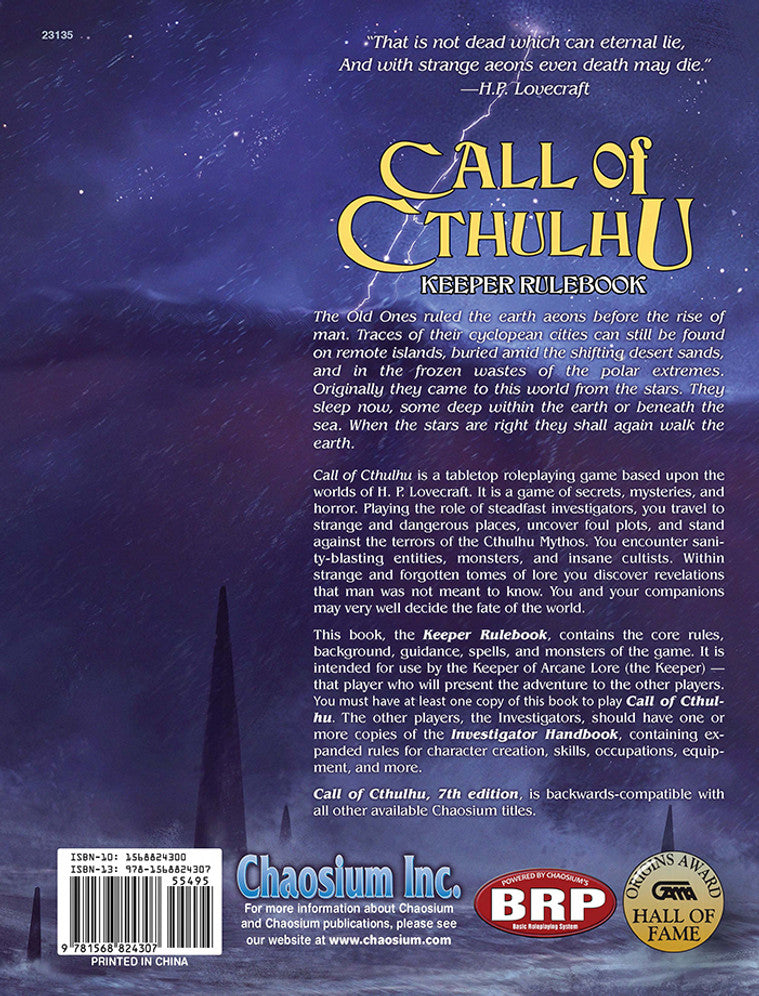 Call of Cthulhu: 7th Ed. Keeper&