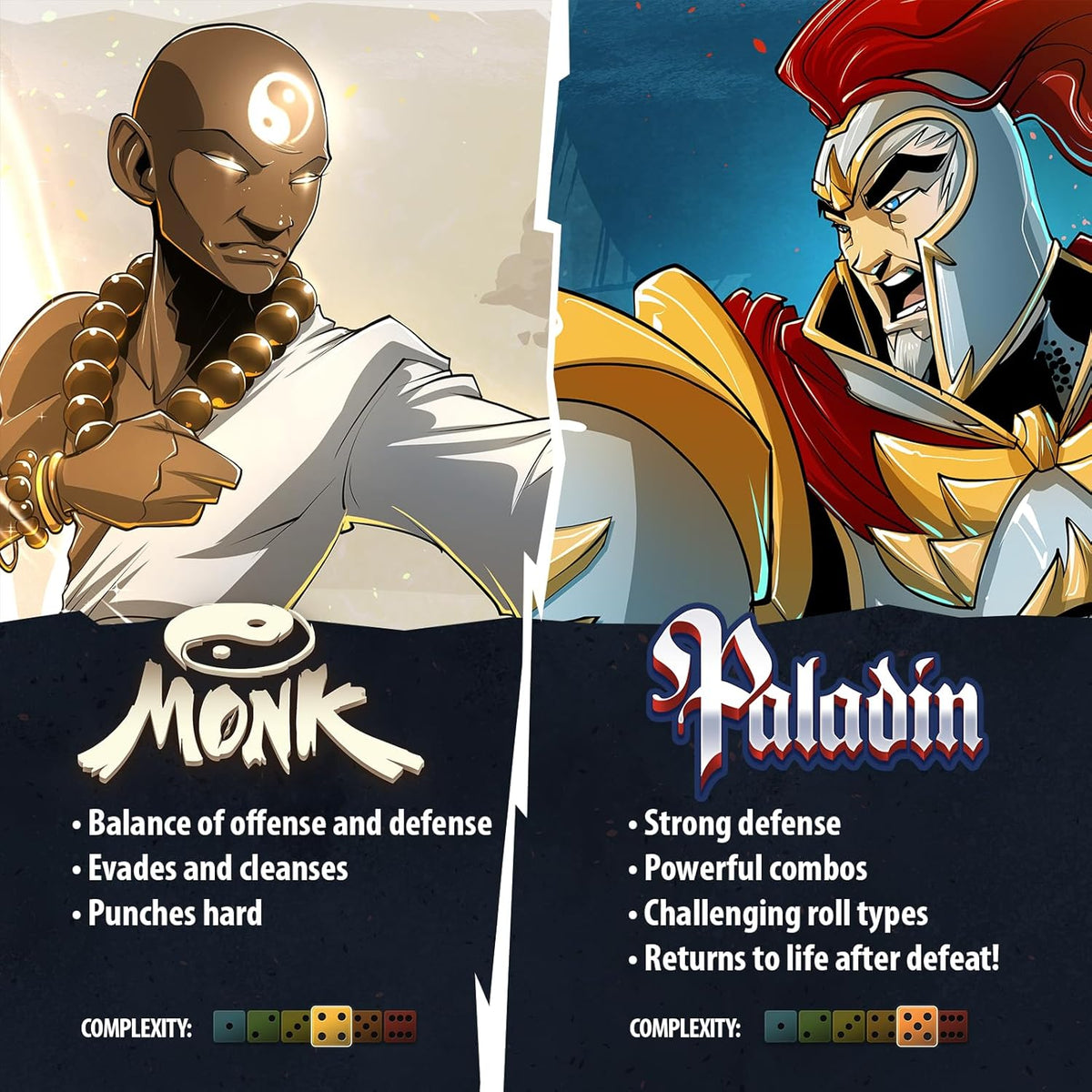 Dice Throne - Saison Un - Moine contre Paladin