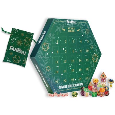 Dice: Advent Calendar: 2025 Fanroll Holiday Dice Advent Calendar