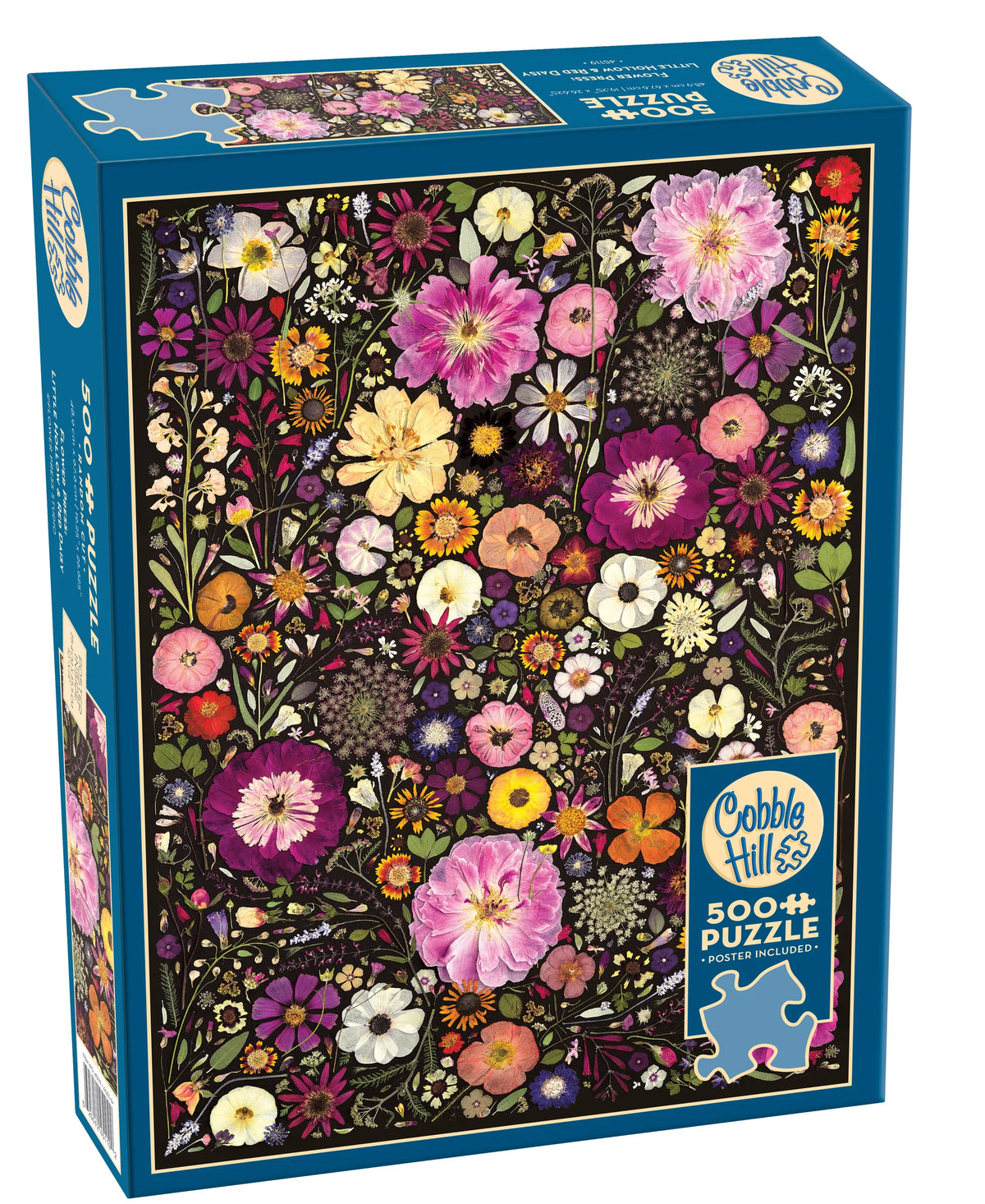 Puzzle : 500 Fleurs pressées : Little Hollow et Marguerite Rouge