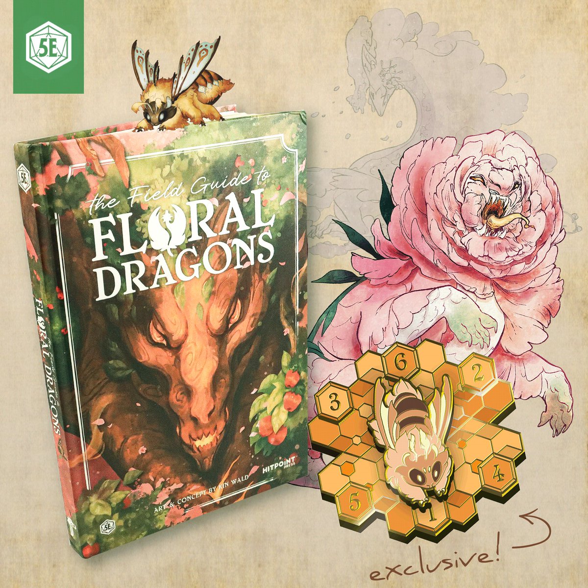 The Field Guide to Floral Dragons: Vespon Spin Pin