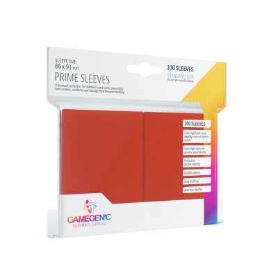 Protège-cartes : Gamegenic Prime Sleeves : Rouge (100)
