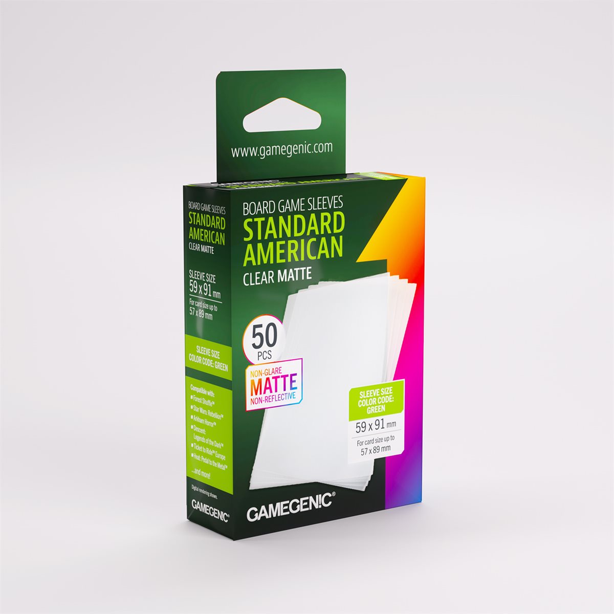 Sleeves: Gamegenic: Matte Standard American- Sized Boardgame (50) (ML) (Repackaging)