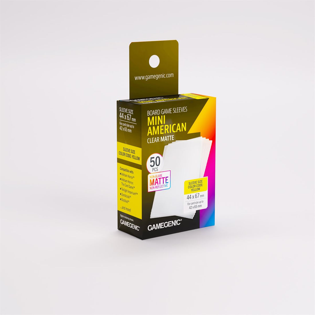 Sleeves: Gamegenic: Matte Mini American-Sized Boardgame (50) (ML) (Repackaging)