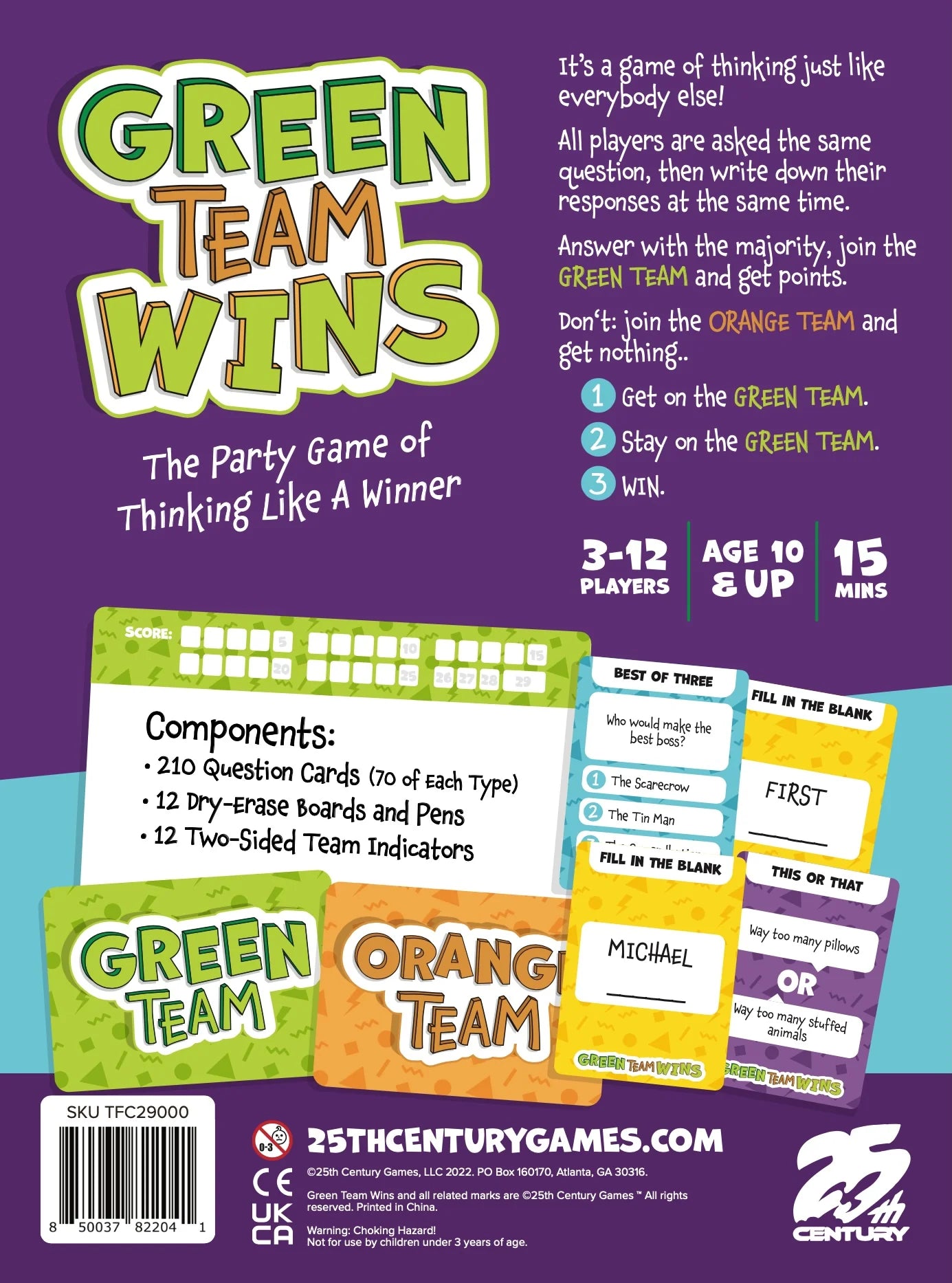 Green Team Wins