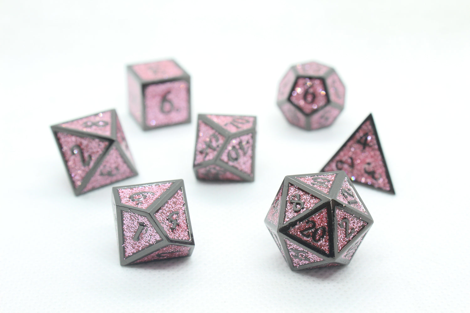 Metal Dice: Sparkly Pink