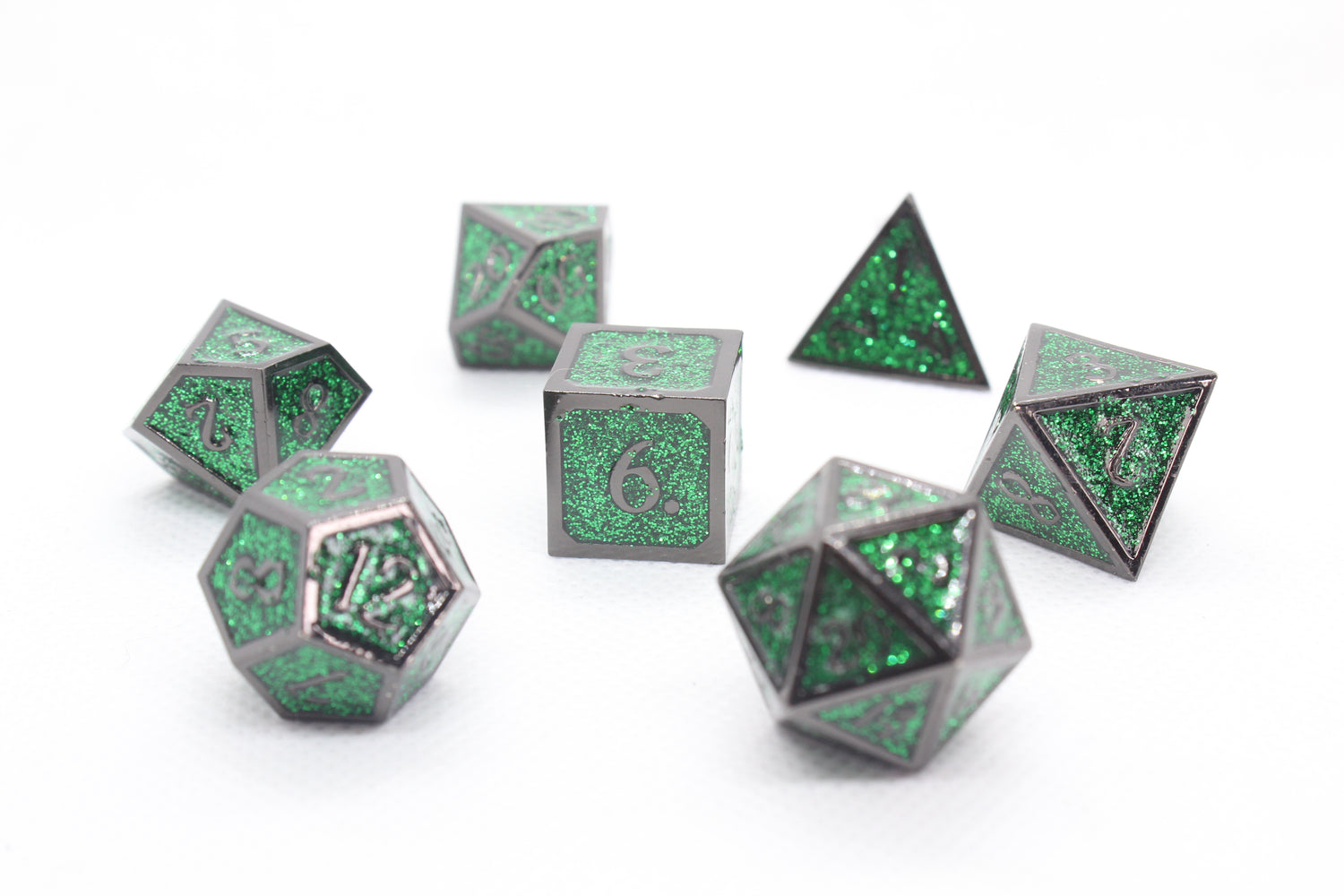 Metal Dice: Sparkly Green