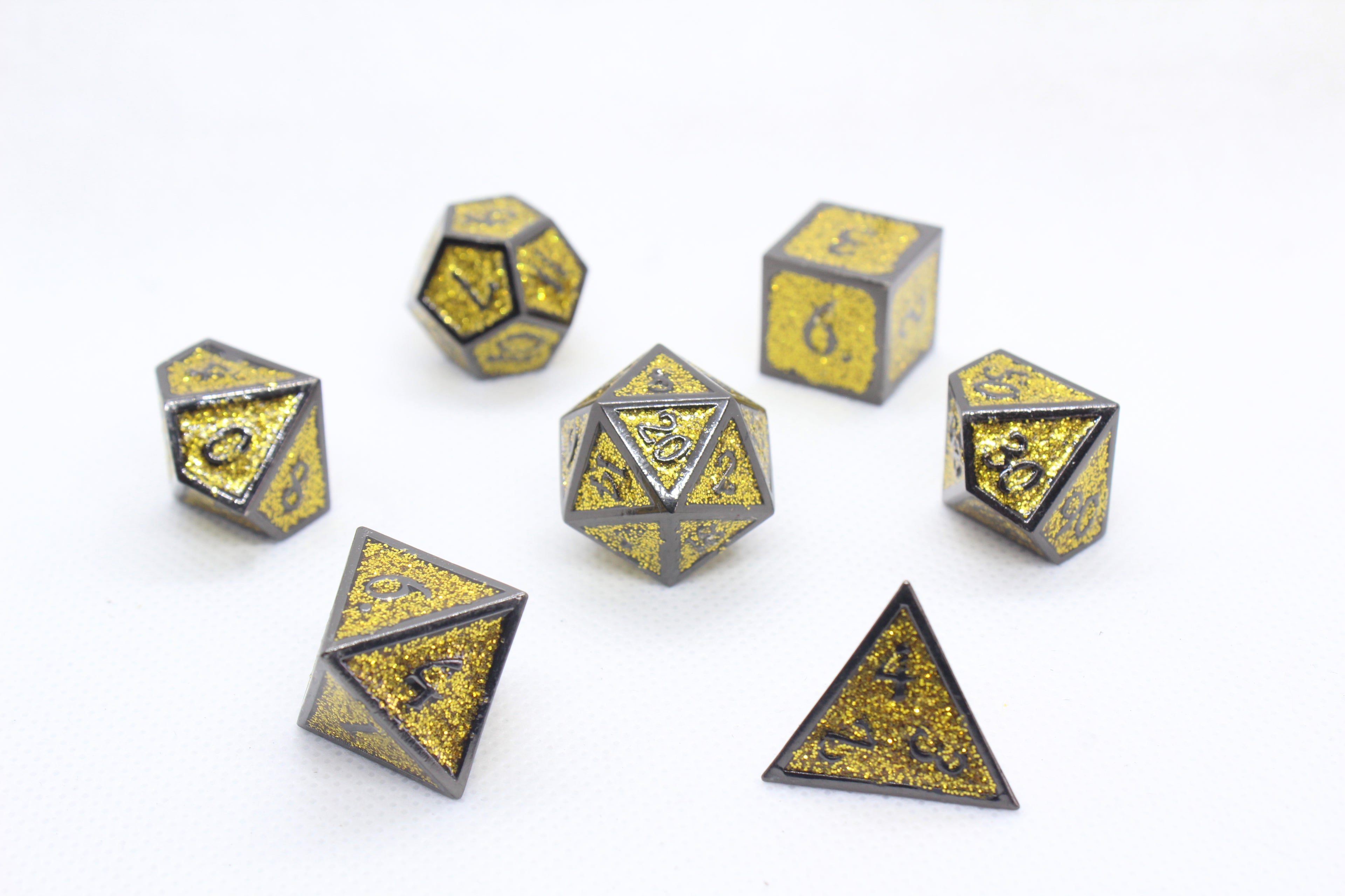 Metal Dice: Sparkly Gold