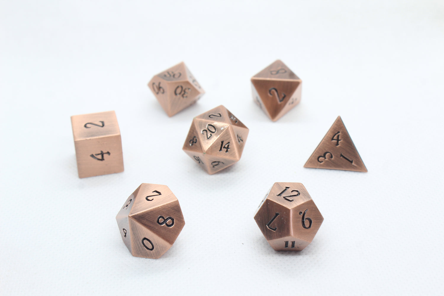 Metal Dice: Copper with Black