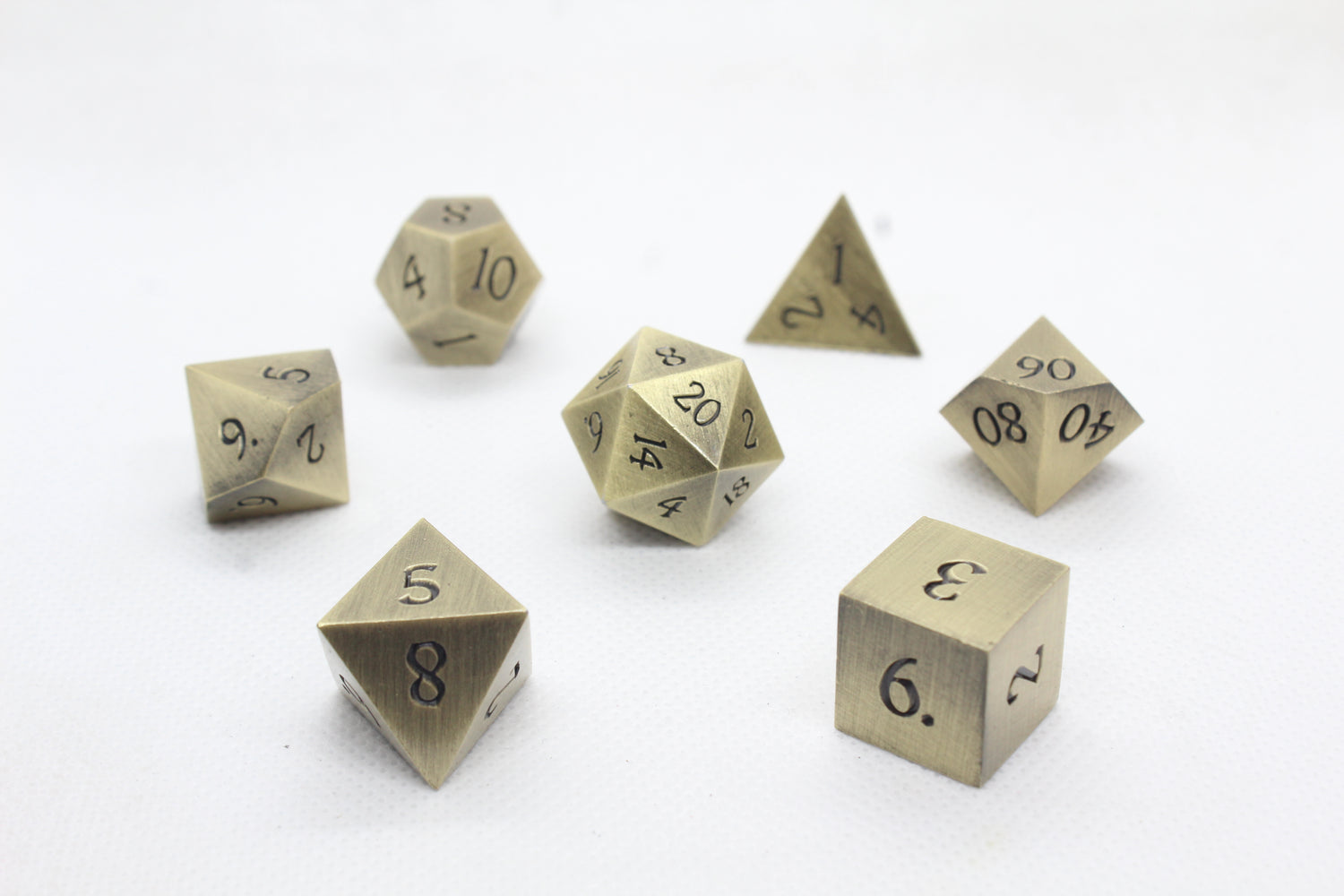 Metal Dice: Gold with Black