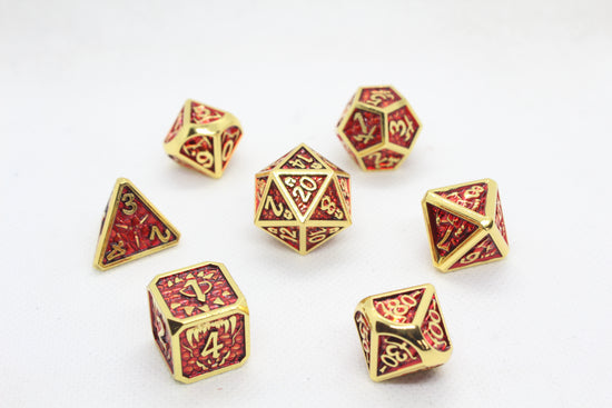 Metal Dice: Scale Mail Red with Bronze